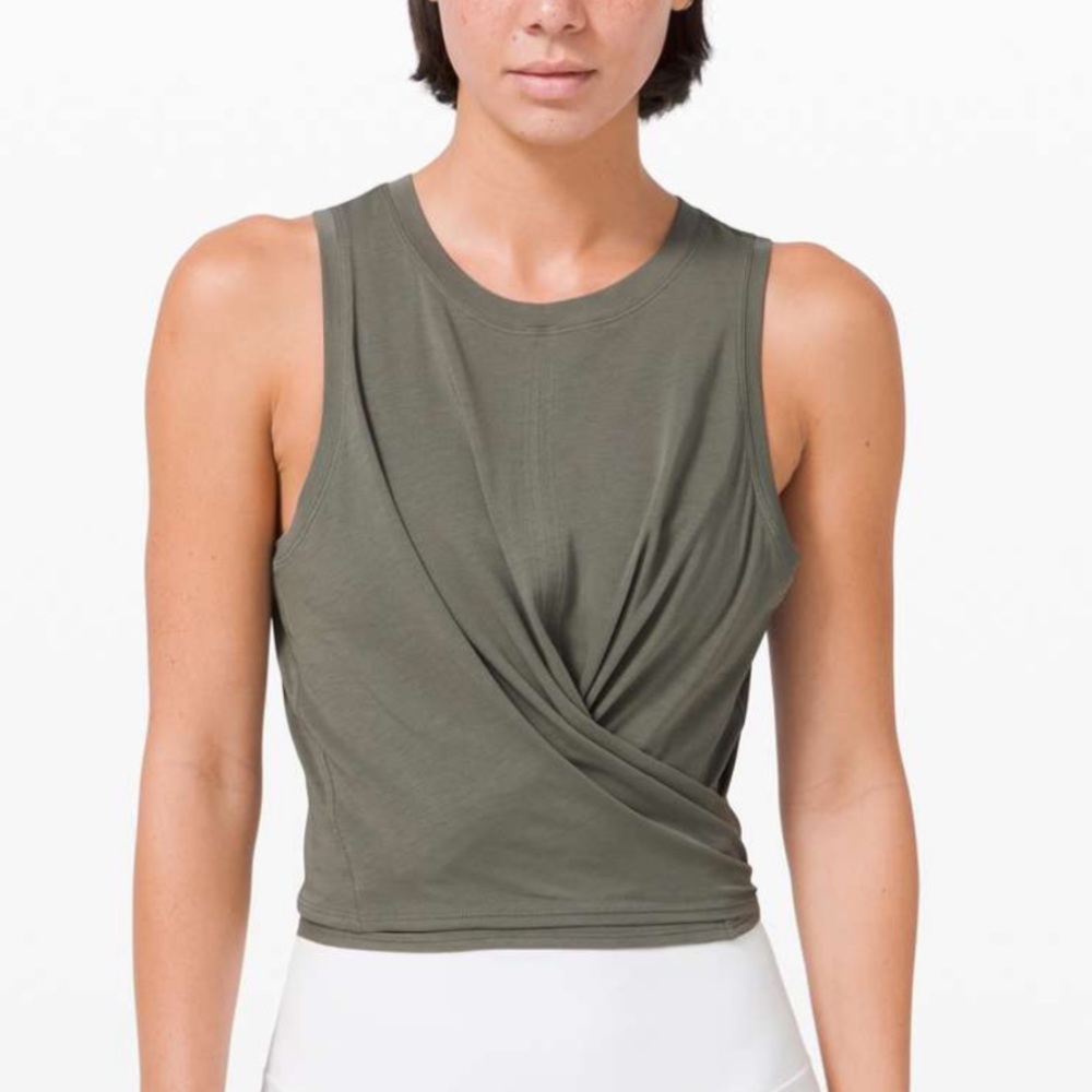Lululemon Time to Restore Tank Grey Sage size 4